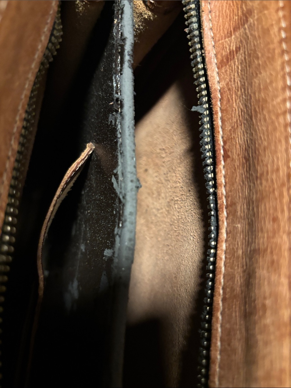 Men's Tan Leather Briefcase with Top Handle - Picture 14 of 16